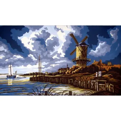 NeedlepointUS: Windmill - Collection d'Art Needlepoint Canvas, Needlepoint,  CDA6-137