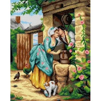 Madonna and Child Printed Canvas for Cross Stitch Tapestry Gobelin  Embroidery Orchidea 1946H