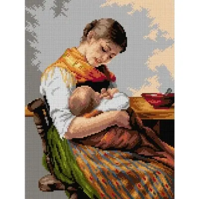 Morning Printed Canvas for Cross Stitch Tapestry Gobelin Embroidery  Orchidea 2352J