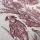 Duck Kumaş, Kırık Beyaz Üzeri Bordo Fransız Köylüleri Desenli Kumaş